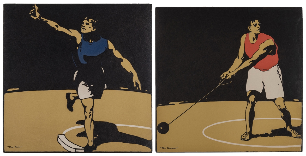  PENFIELD, Edward. Two Sports Prints from Collier’s. Circa 1...