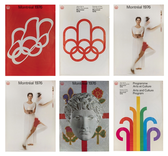 [OLYMPICS] Group of 6 Montreal 1976 Summer Olympic Posters....