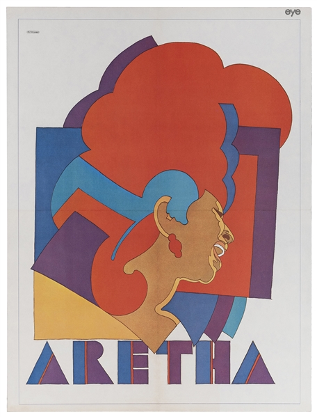  GLASER, Milton (1929-2020). Aretha. 1968. Offset lithograph...