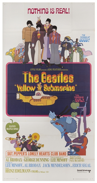  [BEATLES] Yellow Submarine. United Artists, 1968. Three she...