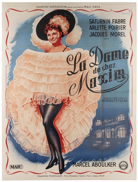  The Girl from Maxim’s. 1950. French film poster, designed b...