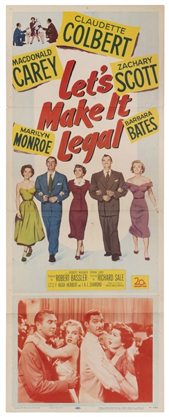  Let’s Make It Legal. 20th Century Fox, 1951. Insert (36 x 1...
