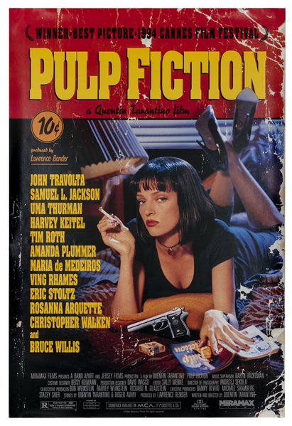  Pulp Fiction. Miramax, 1994. One sheet (40 x 27”). Poster f...