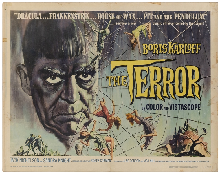  The Terror. American International, 1963. Half sheet poster...