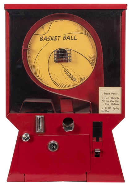  Coast Vending Co. 1 Cent Basketball Gumball Machine. Circa ...