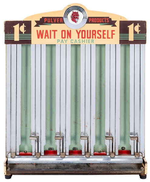  Pulver Products 1 Cent “Wait on Yourself” Vendor. Circa 194...