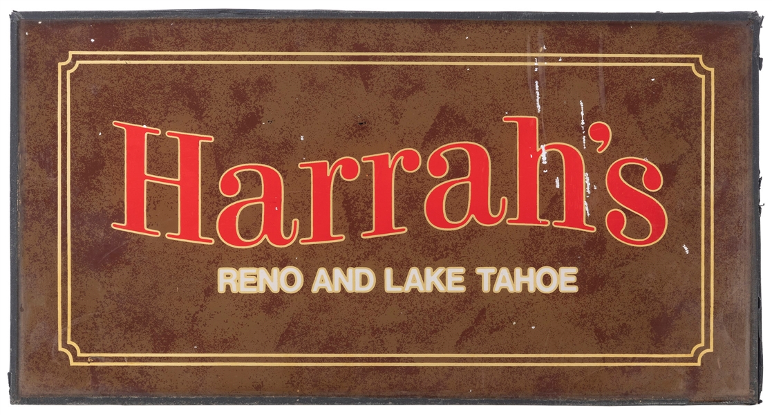  Harrah’s Reno Hotel & Casino Acrylic Sign. Reno, NV. 8 x 15...