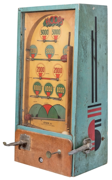  Genco Mfg. Co. 5 Cent Hoops Arcade Machine. Chicago, IL, ca...