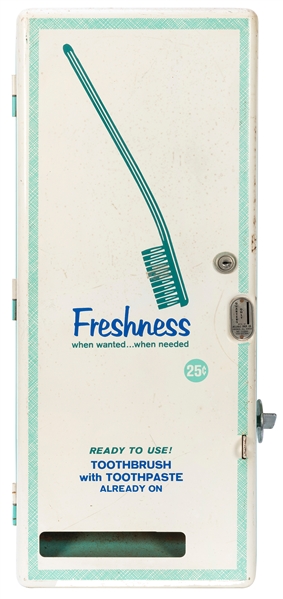  Reliable Engraving Co. 25 Cent Toothbrush Vending Machine. ...