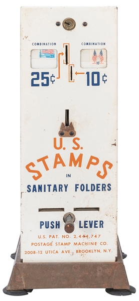  Coin-Operated U.S. Stamp Vendor. Height 14 ¾”. Age-related ...