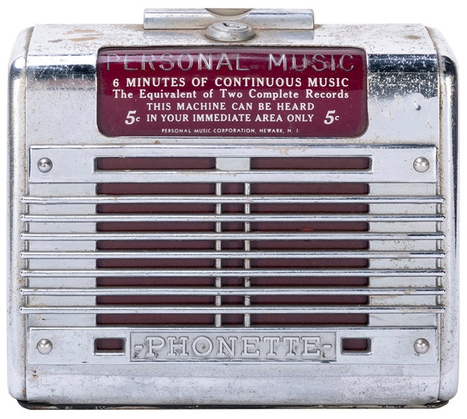  Personal Music Corp. 5 Cent Personal Music Phonette Radio. ...