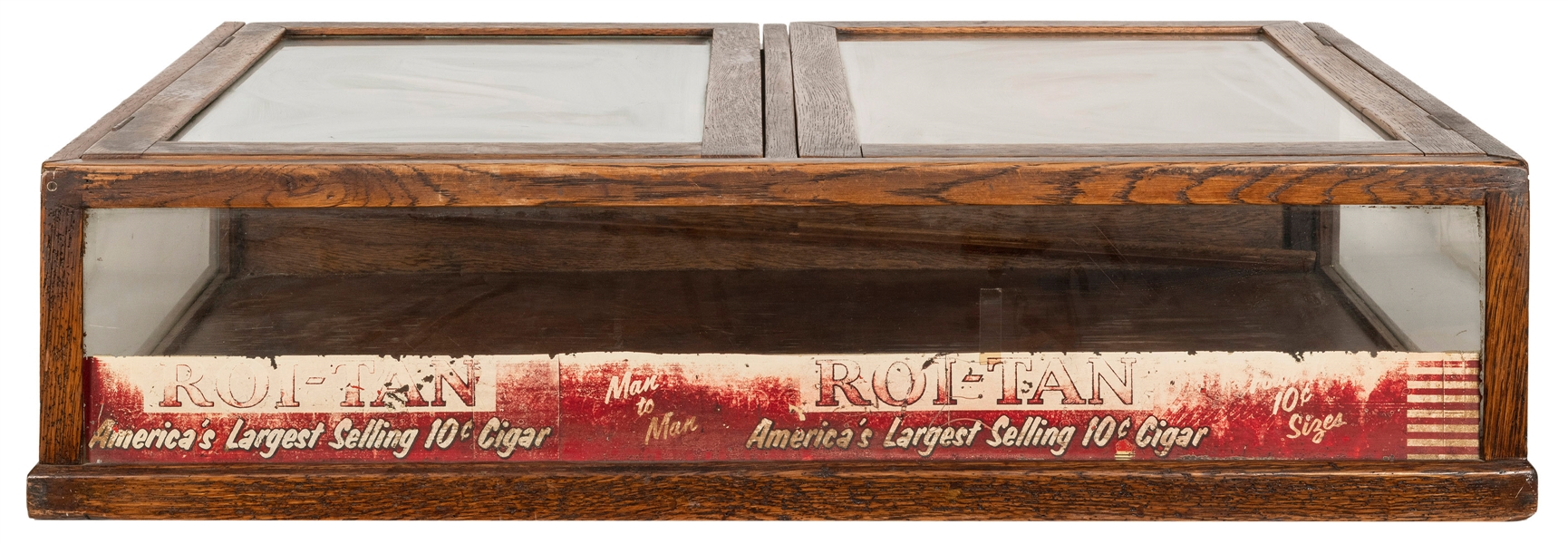  Roi-Tan Cigars Countertop Display Case. Wood frame with vin...