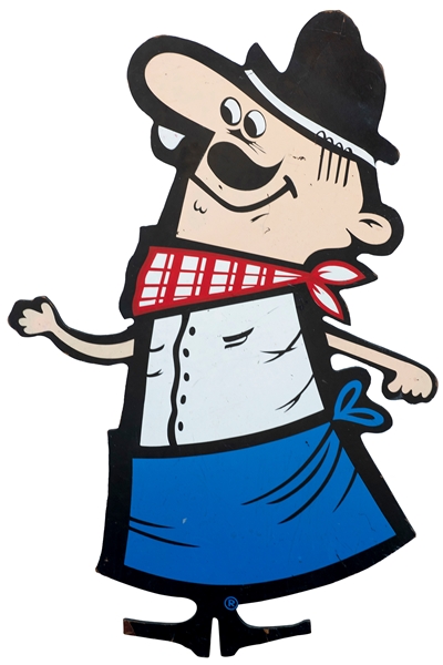  Pizza Hut “Pizza Pete” Wooden Mascot Figure. Circa 1960s. P...