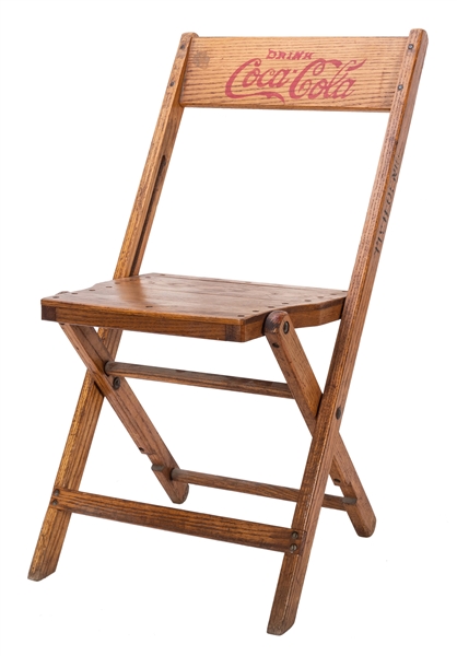  Coca-Cola Folding Wooden Chair. Snyder Chair Co., ca. 1940s...