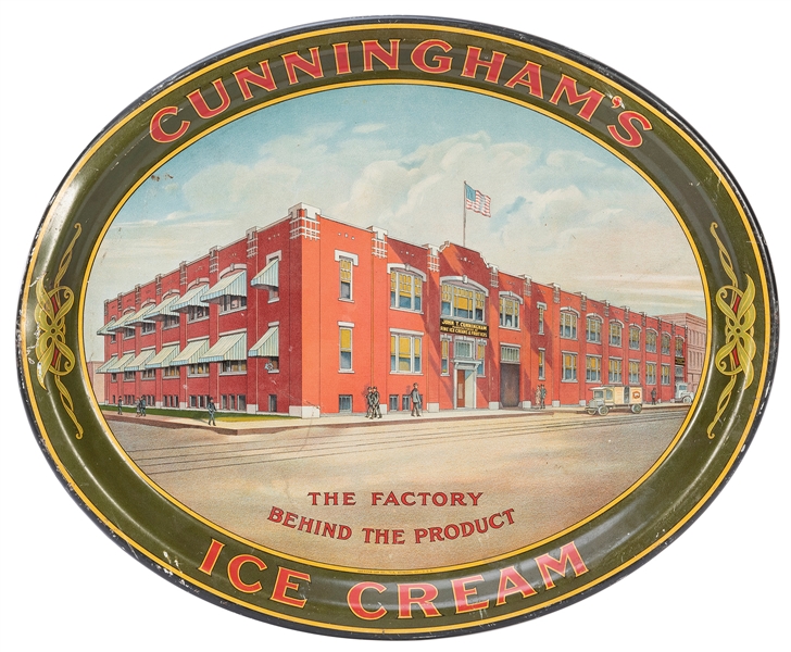  American Can Co. Cunningham’s Ice Cream Metal Advertising T...