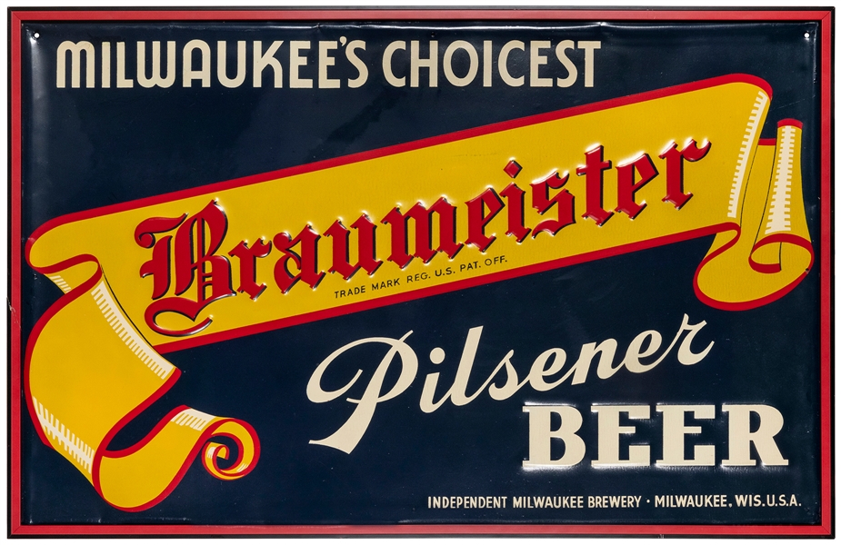  Independent Milwaukee Brewery Tin Braumeister Pilsner Beer ...
