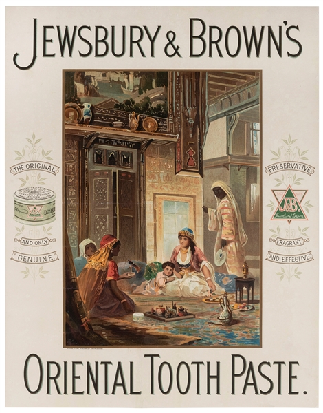  Jewsbury & Brown’s Oriental Toothpaste Poster. Manchester, ...