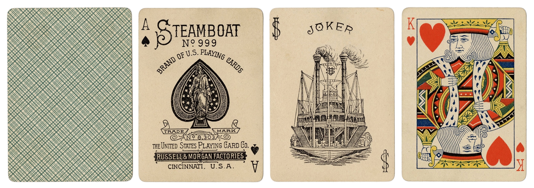  Russell & Morgan Steamboat No. 999 Playing Cards. Cincinnat...