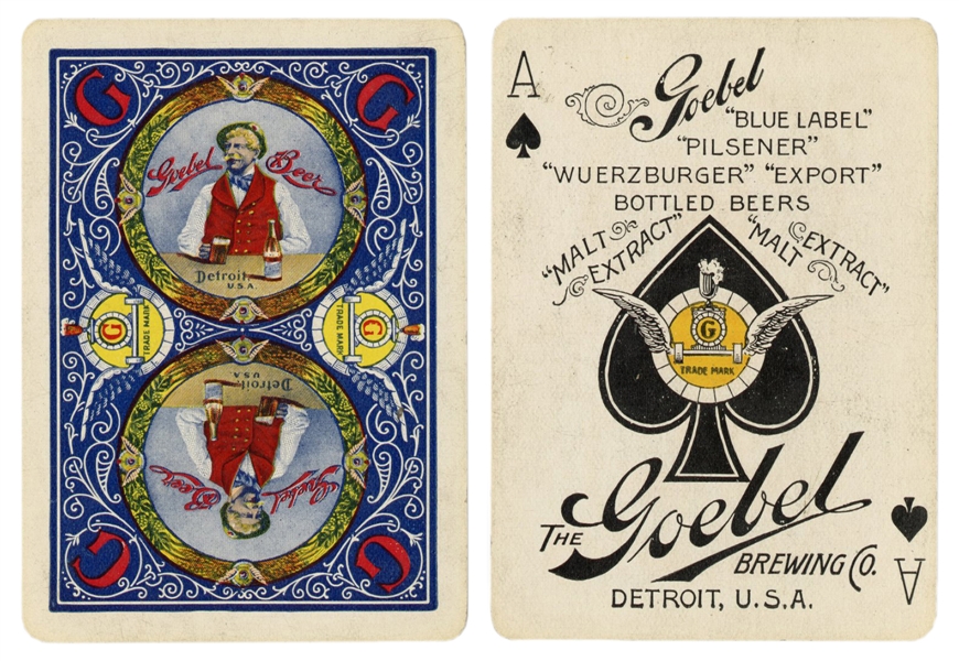  [Breweriana] Goebel Brewing Co. Advertising Playing Cards. ...