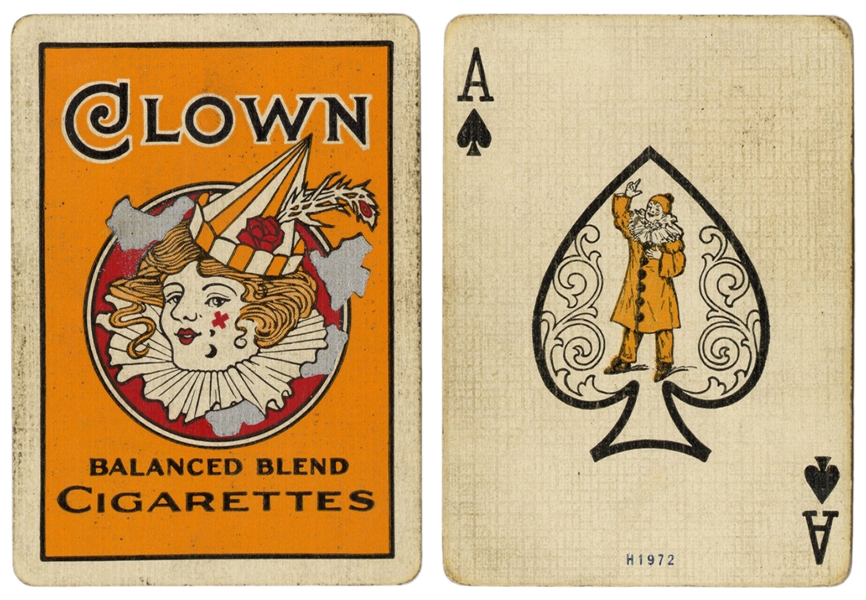  [Tobacciana] Clown Cigarettes Advertising Playing Cards. Lo...
