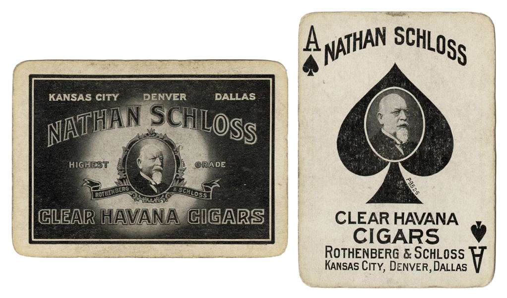 [Tobacciana] Nathan Schloss Havana Cigars Advertising Playi...