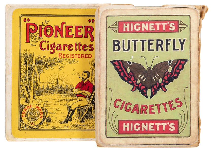  [Tobacciana] Hignett’s “Pioneer”  and “Butterfly” Cigarette...