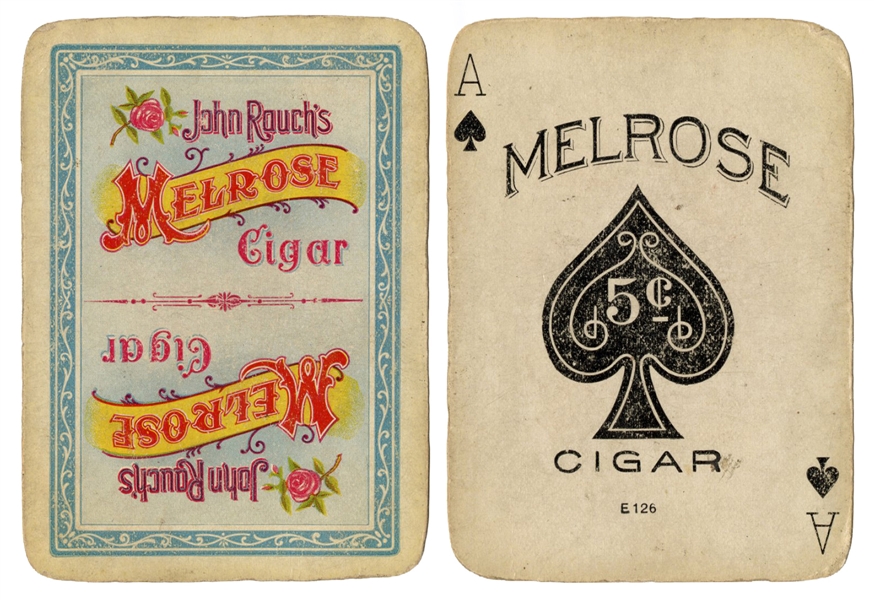  [Tobacciana] John Rauch’s Melrose Cigars Advertising Playin...
