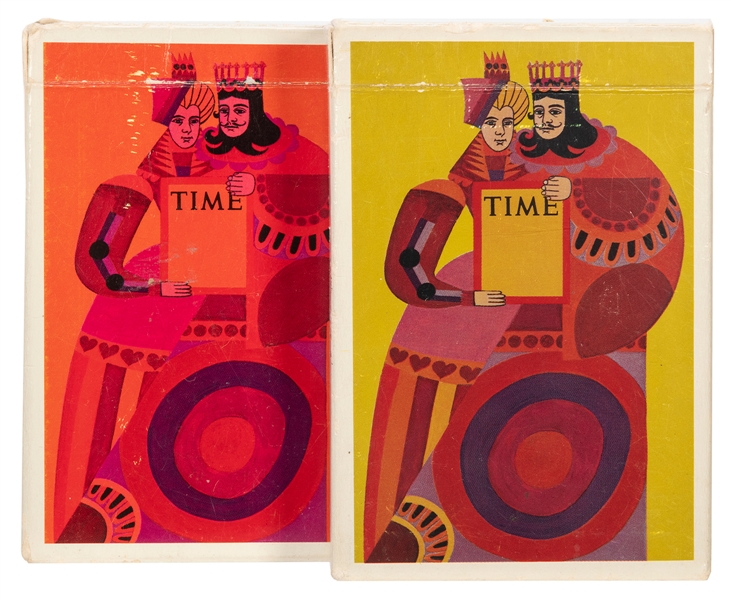  Time Magazine Advertising Playing Cards. 1962. Two decks, i...