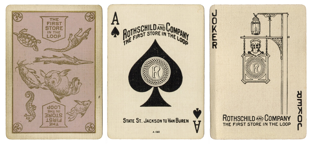  [Chicago] Rothschild & Co. Advertising Playing Cards. Circa...