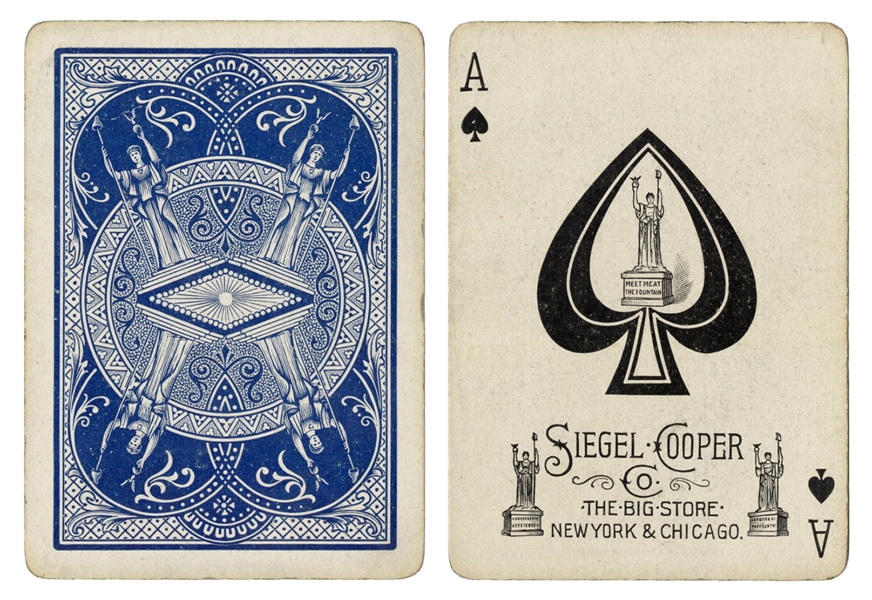  [Chicago] Siegel Cooper Co. Advertising Playing Cards. Circ...