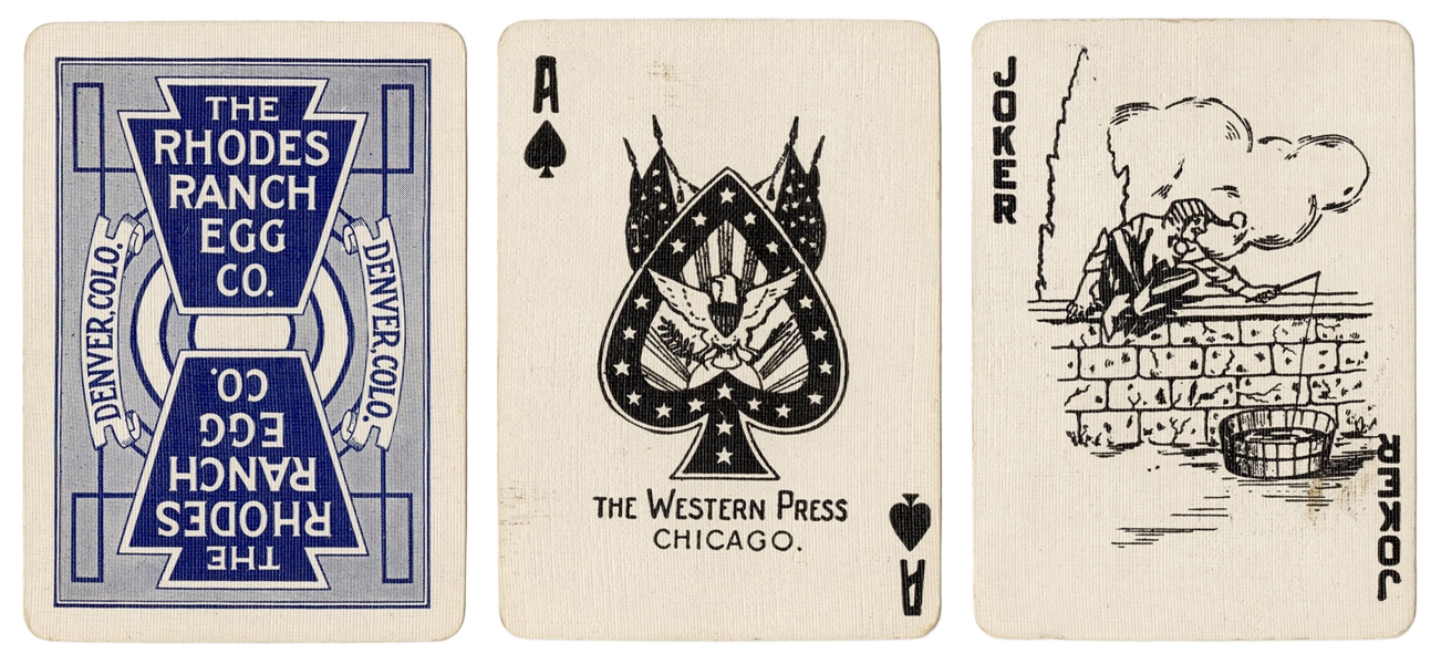  [Denver] Rhodes Ranch Egg Co. Advertising Playing Cards. Ch...