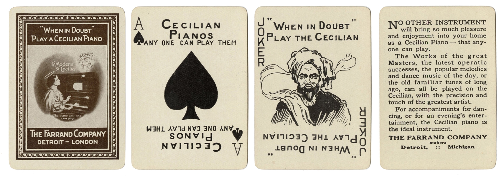 [Musical Instruments] Cecilian Pianos Advertising Playing C...