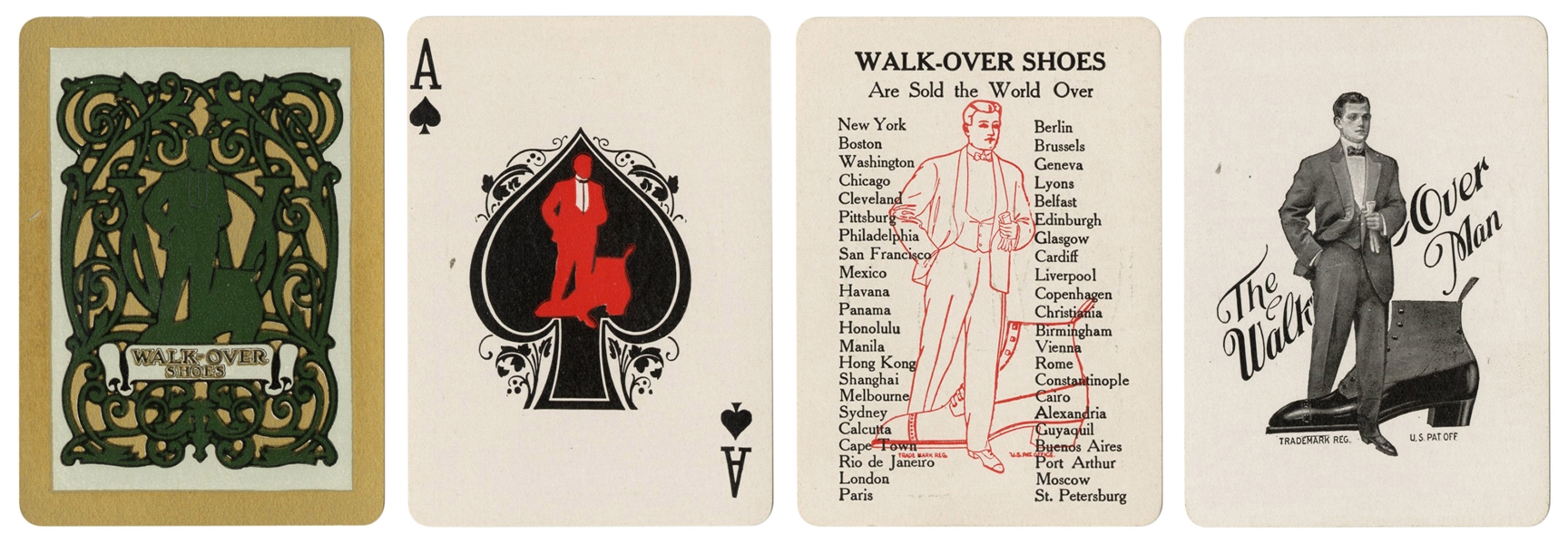  [Shoes] “Walk-Over” Shoes Advertising Playing Cards. Circa ...