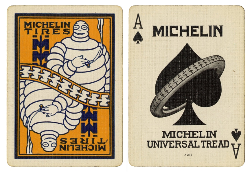  Michelin Tire Co. Advertising Playing Cards. Circa 1900s. 5...