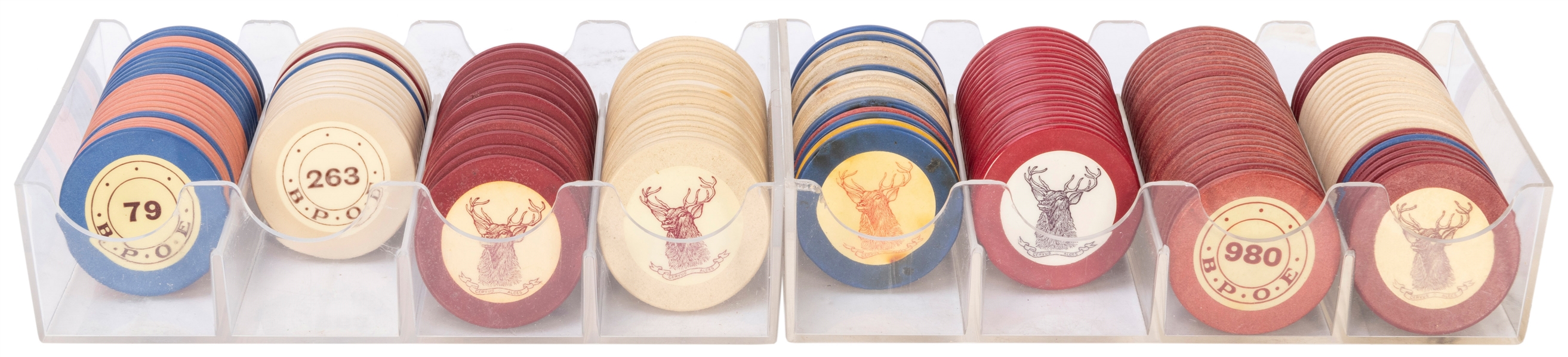  BPOE (Elks) Crest & Seal Chip Collection. Over 150 chips to...