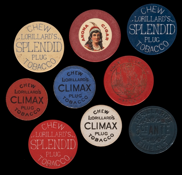  Lorillard “Splendid” and other Tobacco Chips/Tokens. Includ...