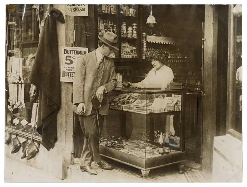  Photograph of Dice Throwing at a Canadian Cigar Store. Circ...