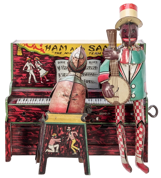  Ferdinand Strauss Ham & Sam Minstrel Band Toy. Lithographe...
