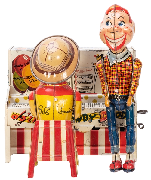  Unique Art Howdy Doody Band Tin Windup Toy. Circa 1940s. Ti...