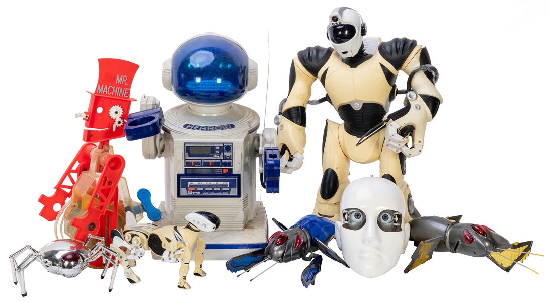  Lot of Robotic Toys. Including: Ideal Toy Co. Mr. Machine. ...