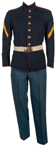  World War One Marine Corps Dress Uniform with Framed Medals...