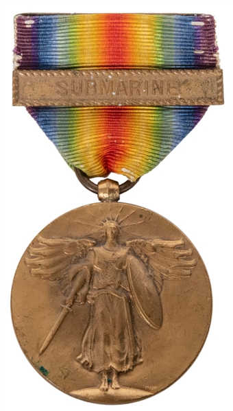  World War I U.S. Navy Submarine Victory Medal. Victory meda...