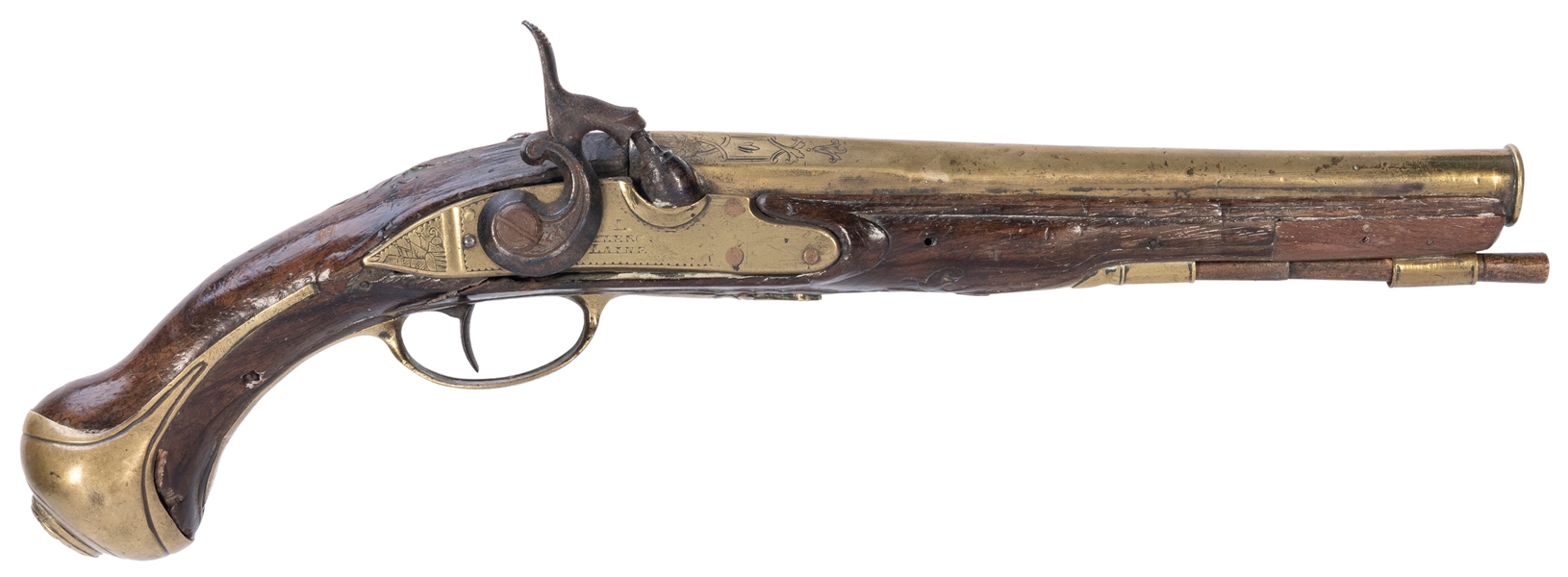 French Naval Officer’s Percussion Pistol. 19th century. Eng...