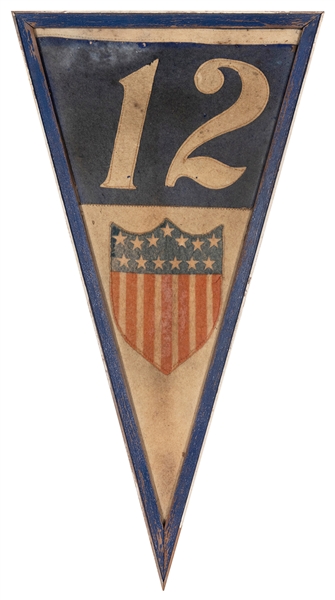  American Military Pennant. Circa 1920s. Depicts American sh...