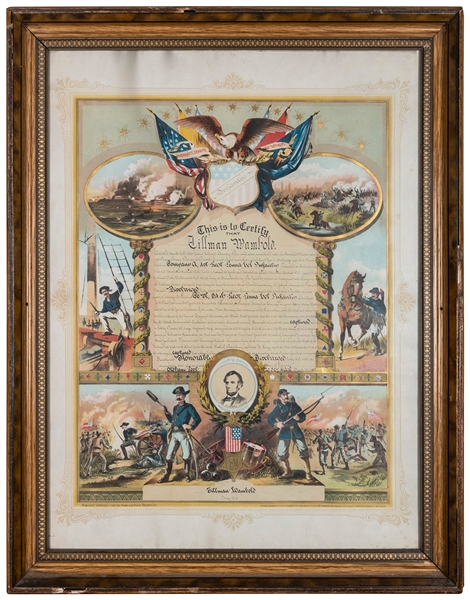  Pettibone Bros. Mfg. Co. Civil War Certificate of Service. ...