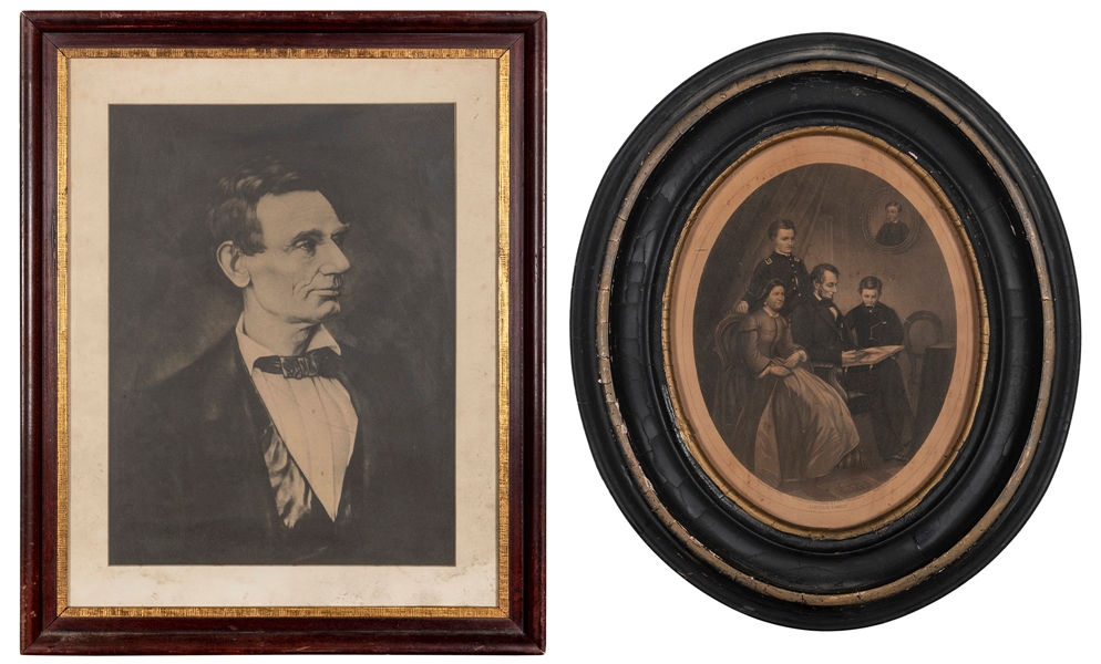  Engraving of Abraham Lincoln and Family. Philadelphia: John...