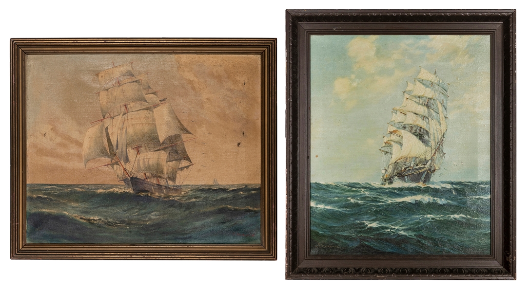  Pair of Nautical Oil Paintings. Including: After MACGREGOR,...
