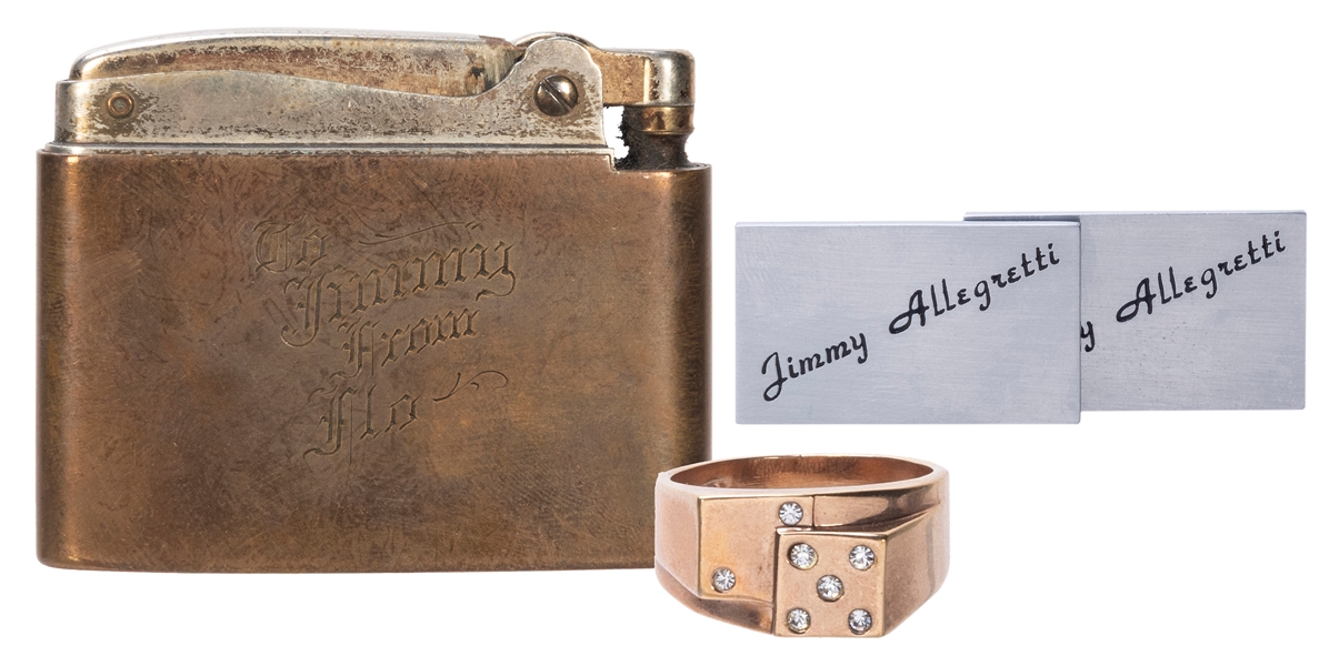  Lot of Items Personally Owned by Chicago Mobster Jimmy “The...