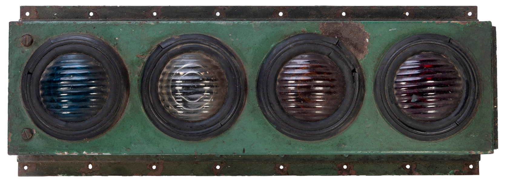  Antique Four Light Railroad Signal. 24 x 9 x 5”. Original w...