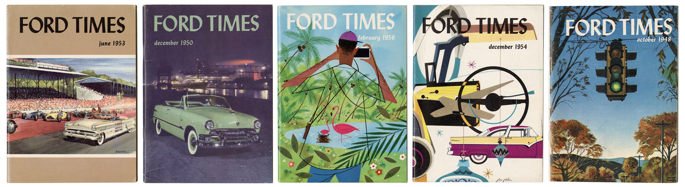  [AUTOMOBILIA] Ford Times. File of Magazines. Ford Motor Com...